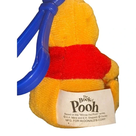 Plush 2001 Mcdonalds Disney Happy Meal Toys Winnie The Pooh Keychain Collectible - Picture 6 of 11